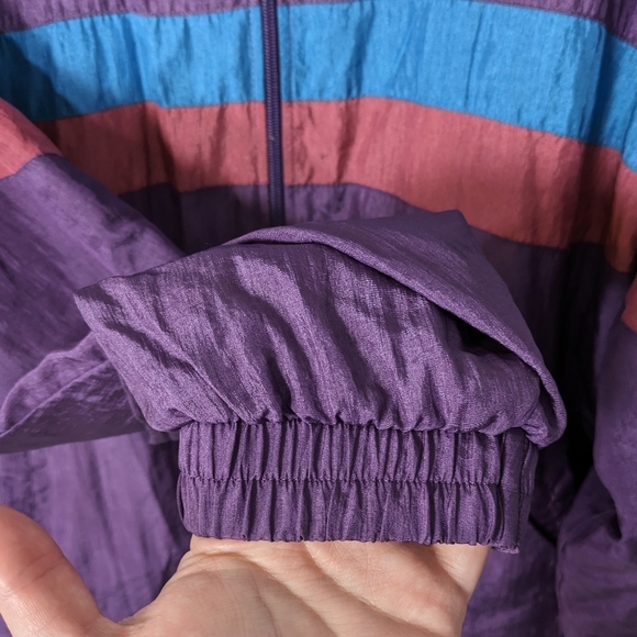 Vintage‎ 80s U.S.A. Olympic Zip-Up Track Jacket Purple Windbreaker Size Large - Picture 7 of 10